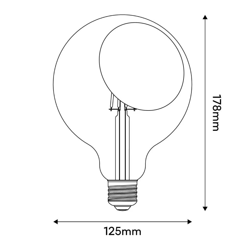 Ampoule LED Sofia G125 4,8W 806Lm E27 2700K Dimable - Rouge