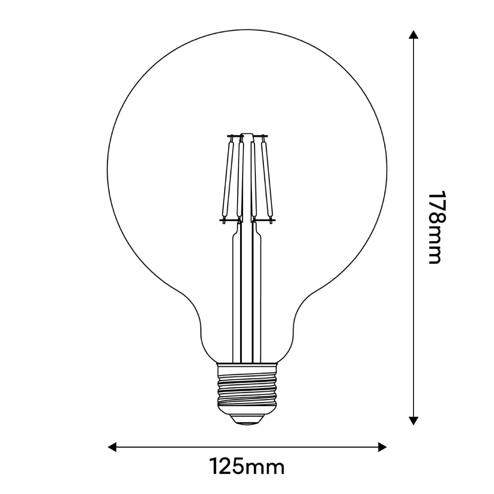 Ampoule LED Tattoo Grattacielo G125 4,5W 470Lm E27 2700K Dimmable