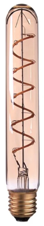 Ampoule LED tube spirale filament t30 4W E27 amber 30 x 255 dimmable