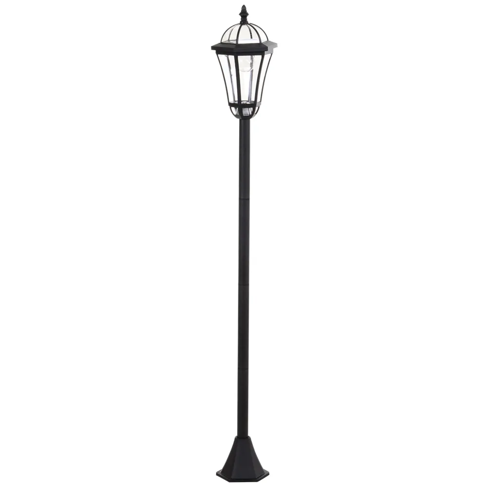 Lot de 2 lampes de jardin LED avec interrupteur automatique, noir Aosom