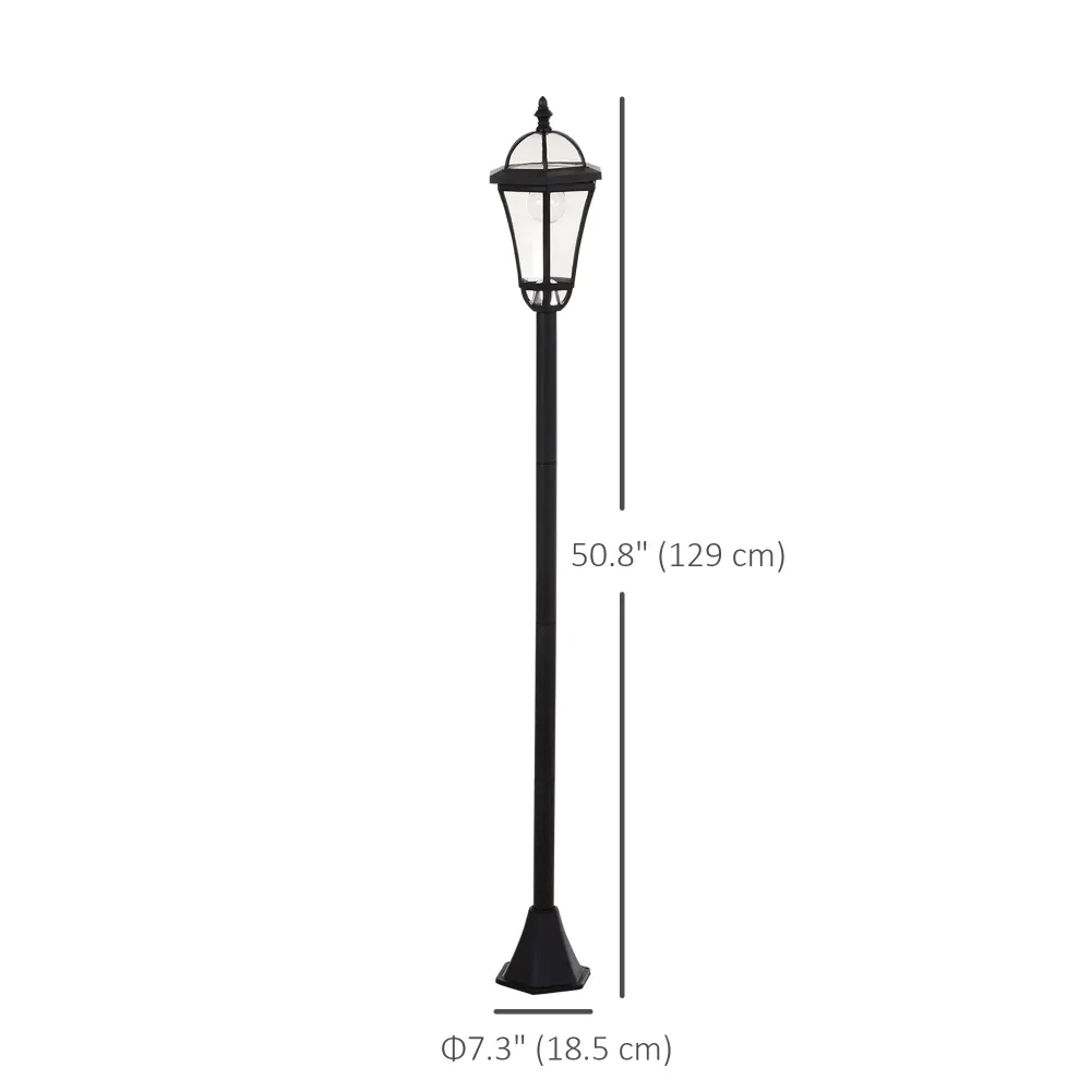 Lot de 2 lampes de jardin LED avec interrupteur automatique, noir Aosom