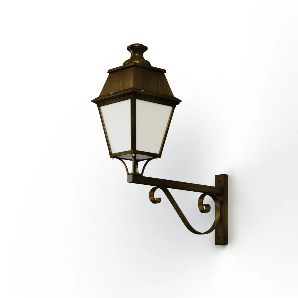 Applique Avenue 4 N°3 E27 opale Patiné doré 009 104062009