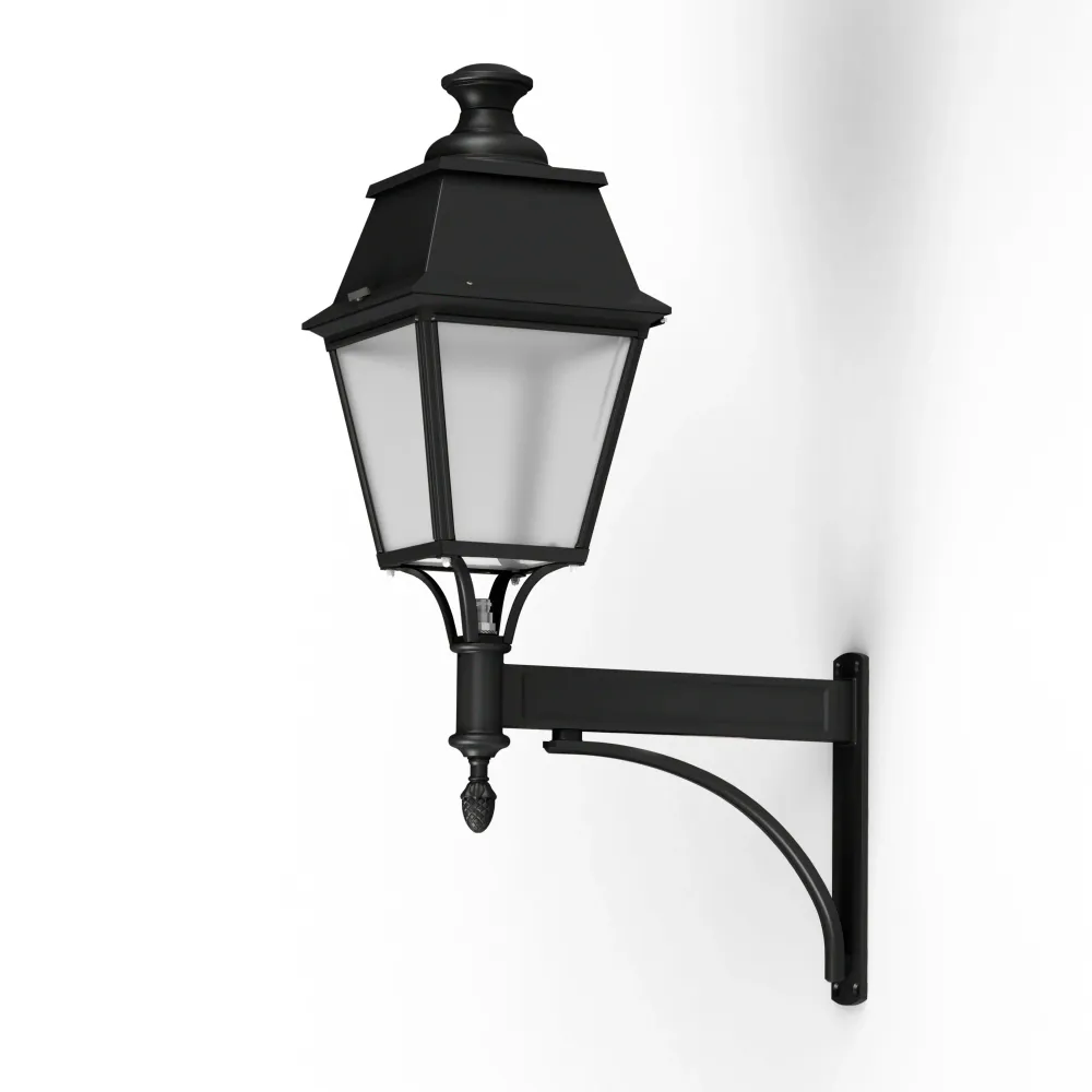 Applique Avenue 4 N°4 LED 35W 2700°K Noir 000 PMMA clair structuré 104357000