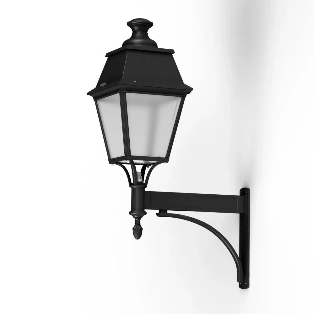 Applique Avenue 4 N°4 LED 35W 3000°K Noir 000 PMMA clair structuré 104257000