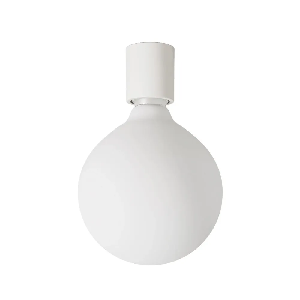 Applique Blanche avec ampoule globe effet porcelaine - Waterproof IP44 - IO