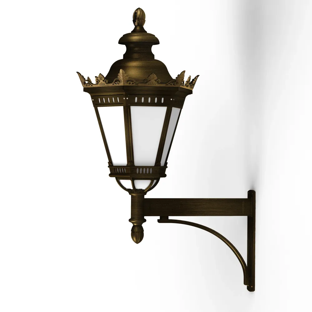 Applique Citadelle avec couronne N°2 LED 35W 2700°K Patine dorée 009 116214009