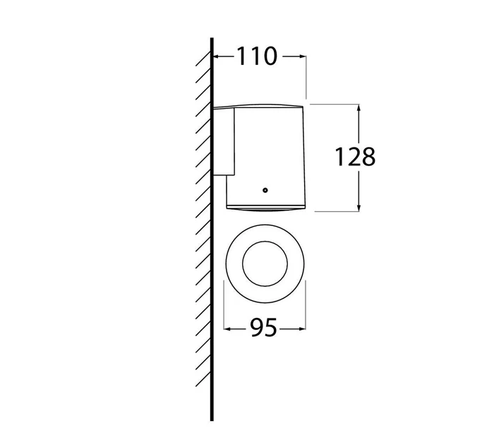 Applique d'Extérieur Franca 90 1L Gris Fumagalli