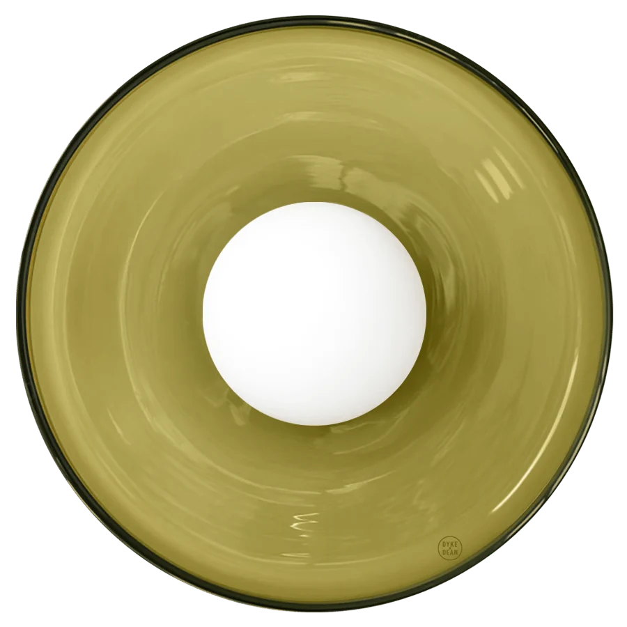 APPLIQUE DISQUE DE VERRE VERT 250mm