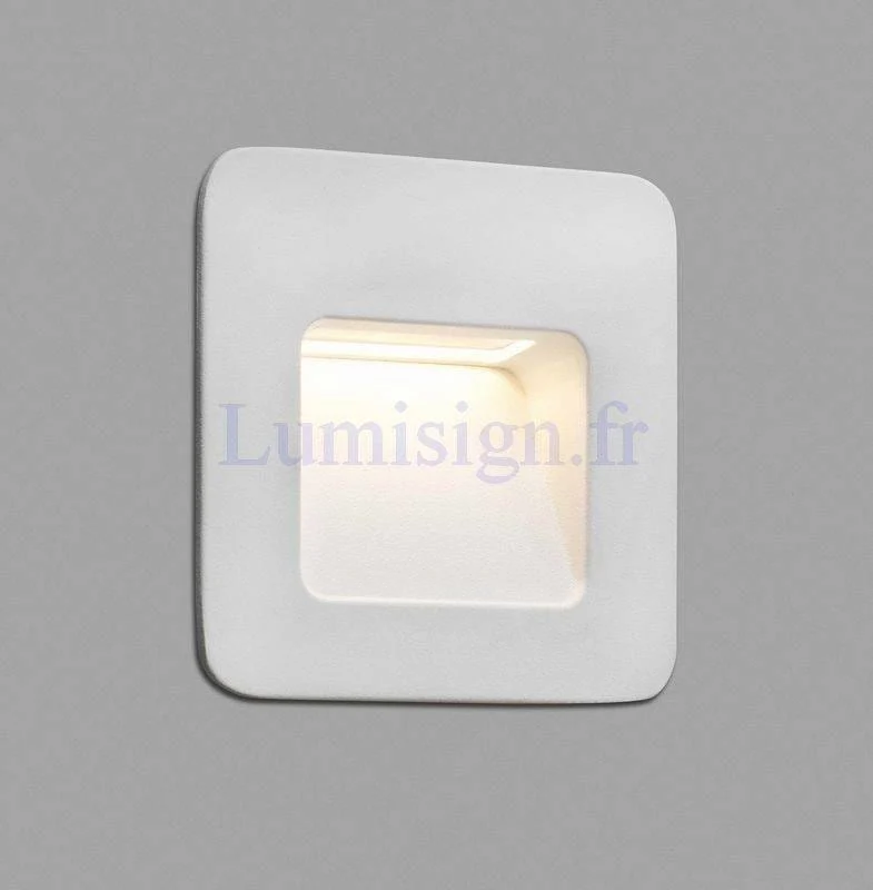 Applique extérieure encastrable LED 3W NASE-1 blanche
