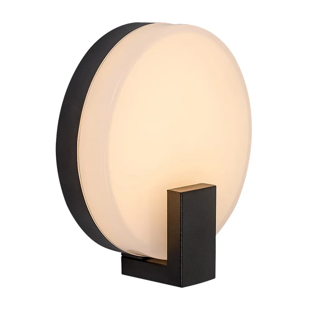 Applique extérieure Rabalux, circulaire, IP44, 10W, noir, modèle Chypre. Parfait pour un éclairage extérieur élégant et fo...