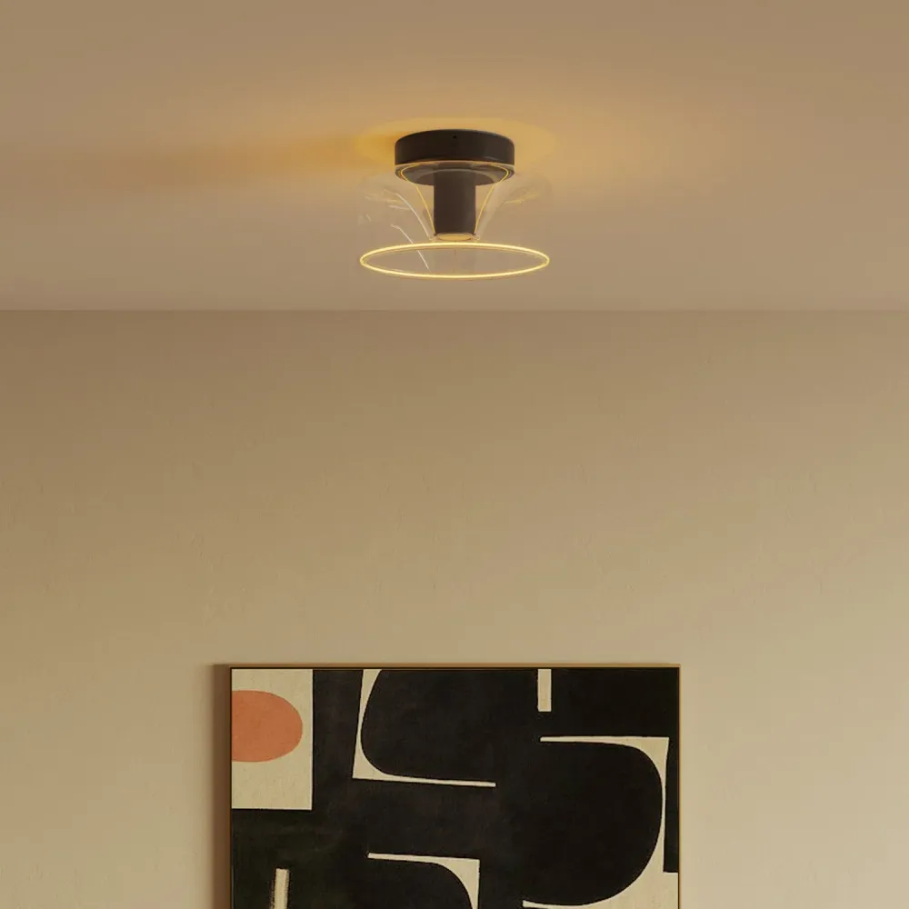 Applique Fermaluce noire avec ampoule G02