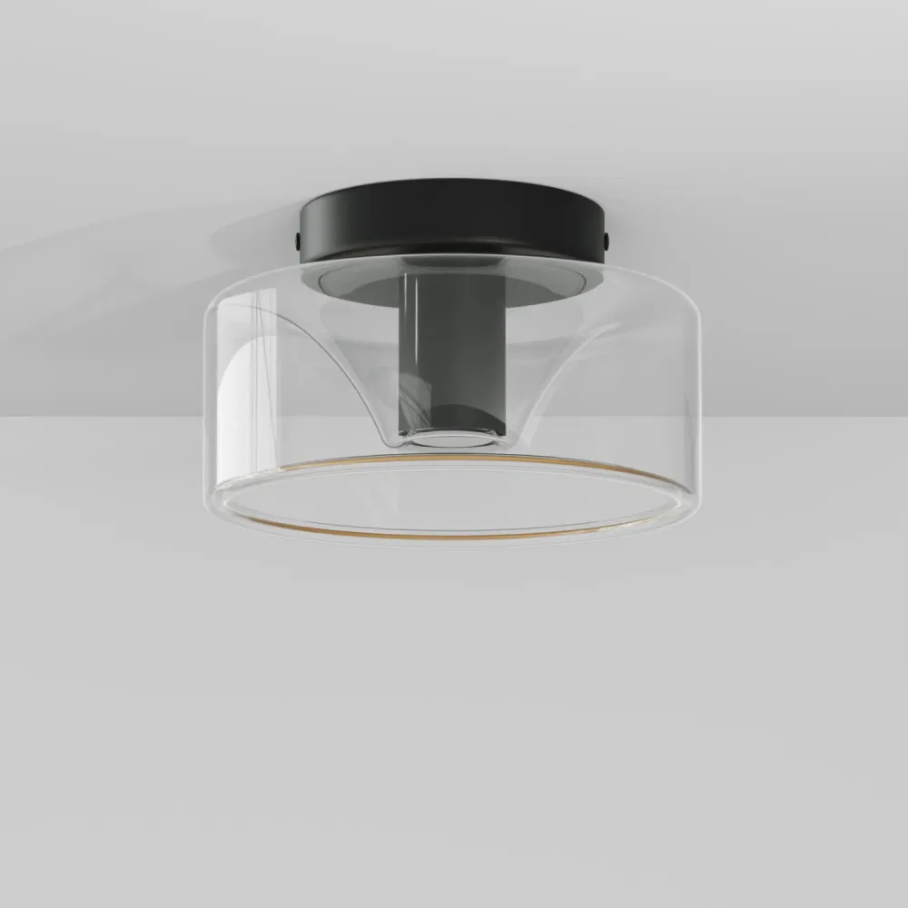 Applique Fermaluce noire avec ampoule G02