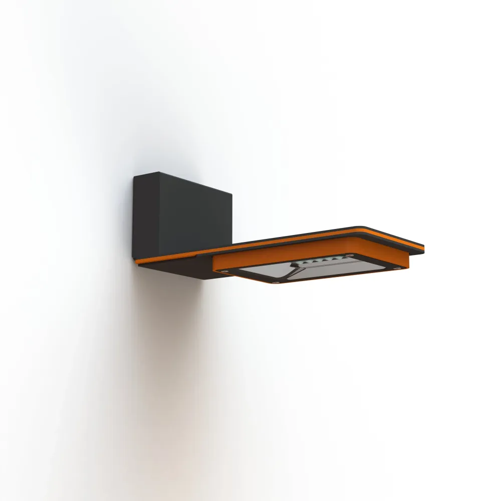 Applique Hector N°1 LED Sym 26W 2700K Orangé pur 014, Support Gris 107 182331014