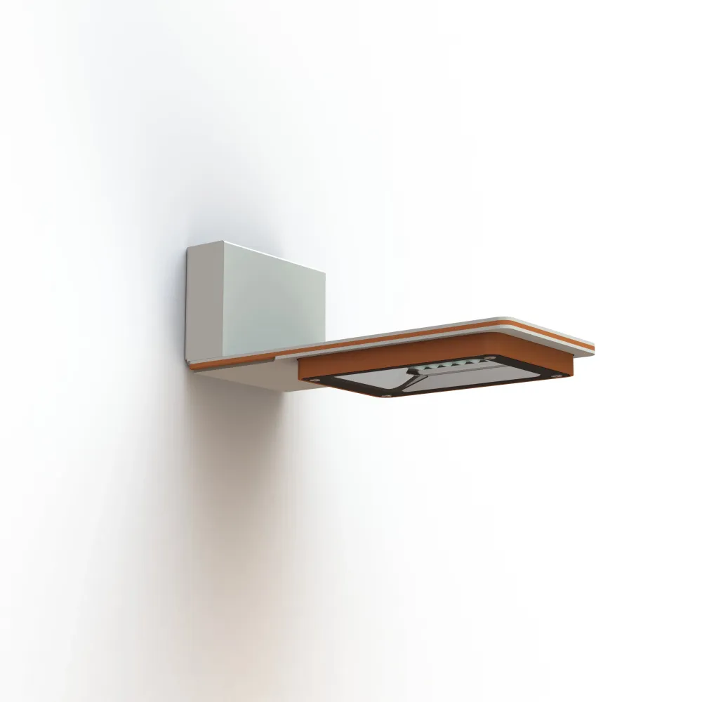 Applique Hector N°1 LED Sym 26W 2700K Orangé pur 014, Support Gris 105 182231014