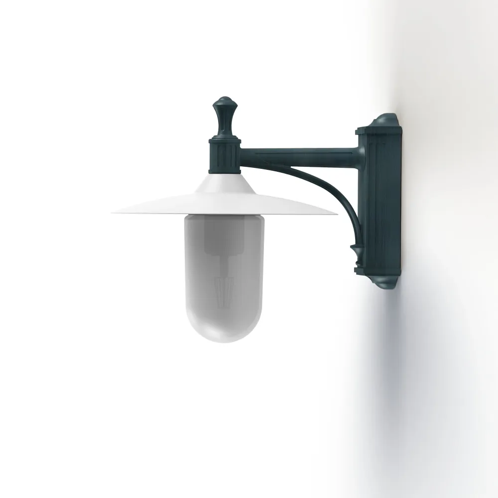 Applique Montana N°3 opale Dôme blanc- Vert de gris 008 139011008