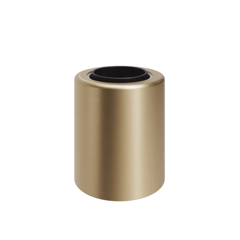 Applique en métal avec ampoule globe effet porcelaine - Bronze satiné