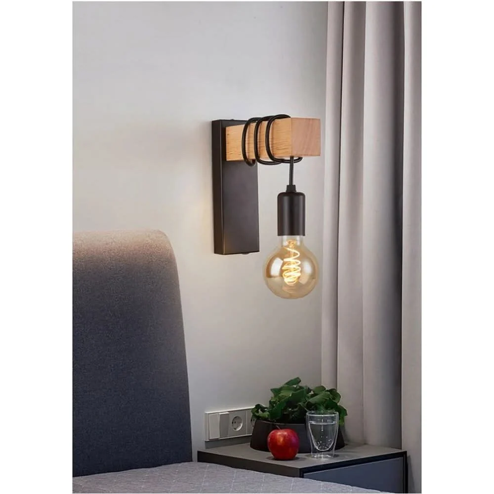 Applique Murale Bois et Noir | Blyn