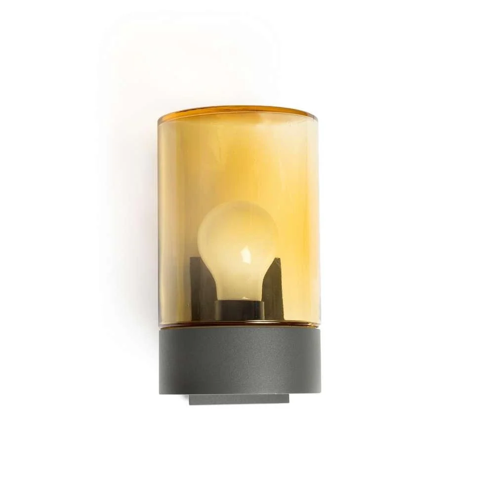 Applique murale KILA verre fumé - Éclairage extérieur design
