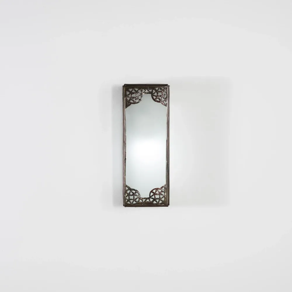 Applique murale marocaine en fer forgé et cristal blanc MC2