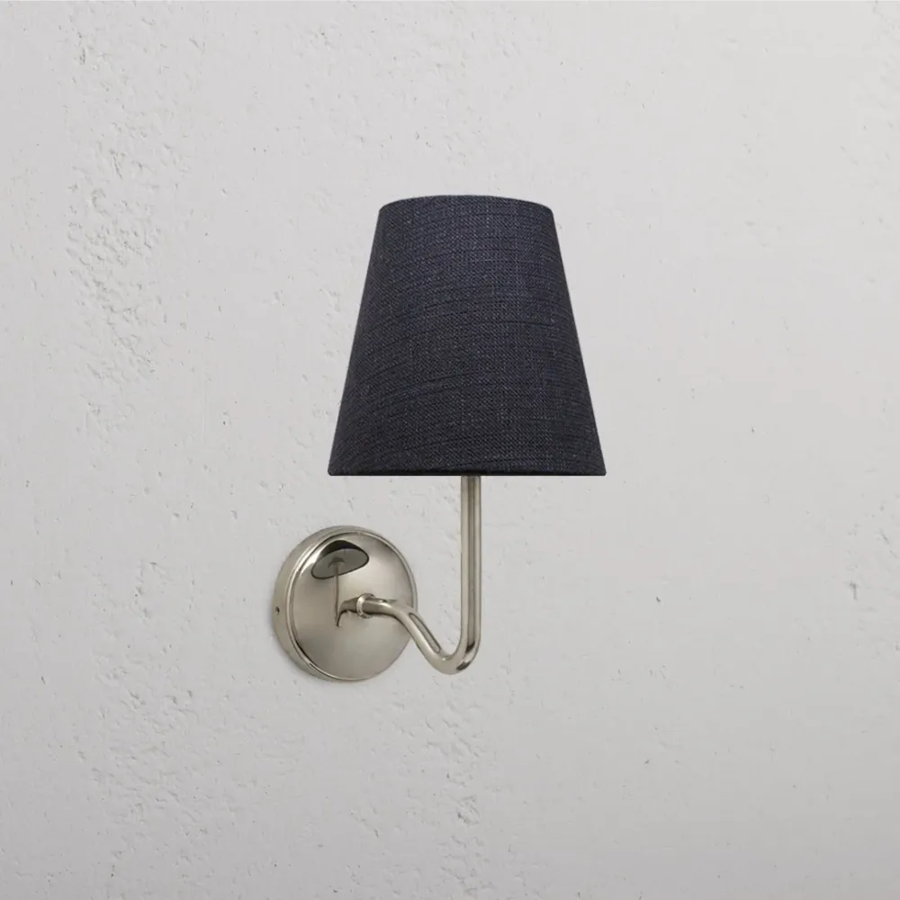 Applique Murale Moyenne Gris Basalte Malvern - Nickel Poli
