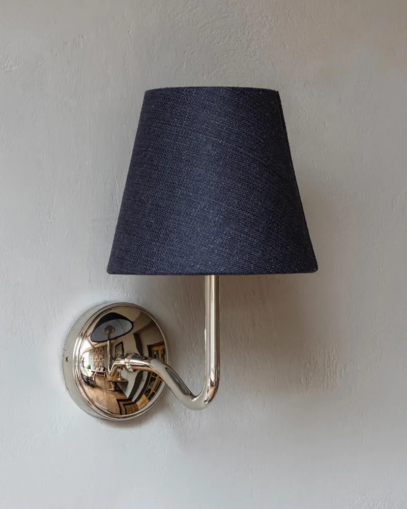 Applique Murale Moyenne Gris Basalte Malvern - Nickel Poli