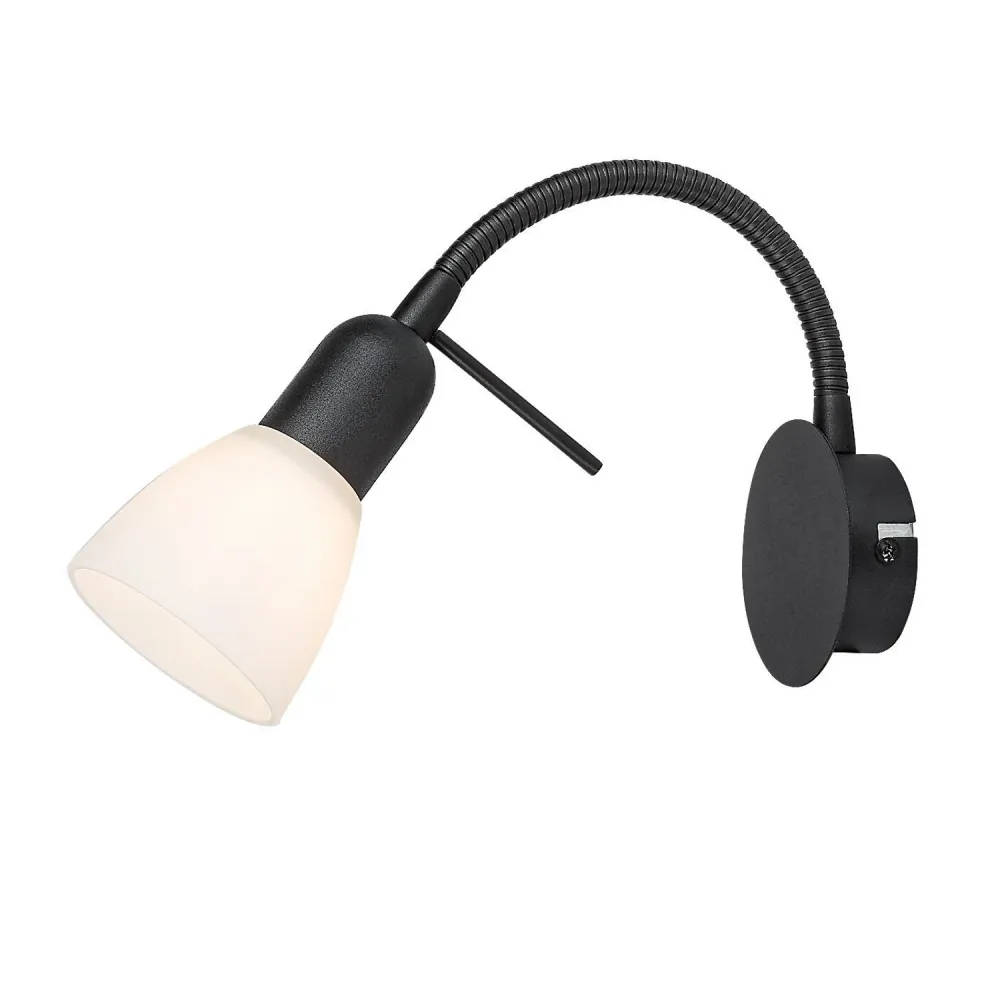 Applique Rabalux, spot, culot E14, IP20, noir, Soma