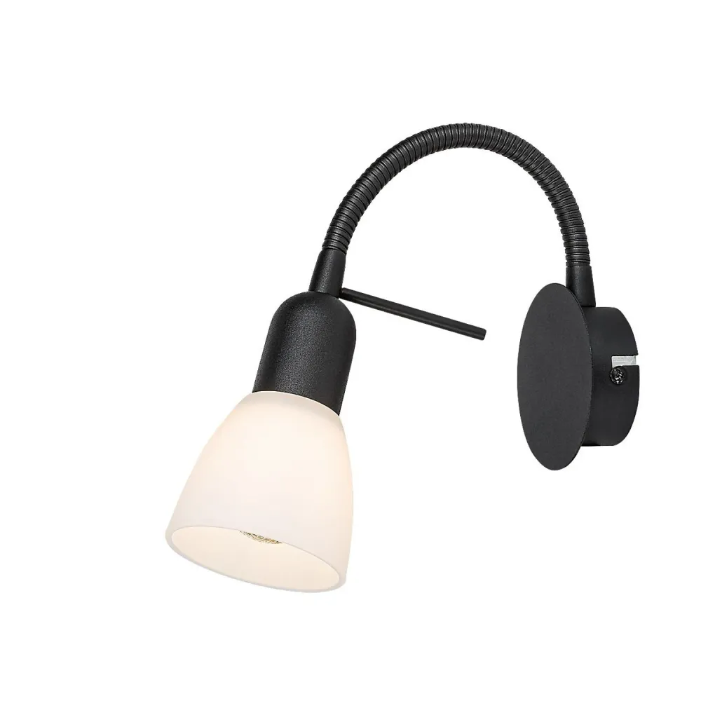 Applique Rabalux, spot, culot E14, IP20, noir, Soma