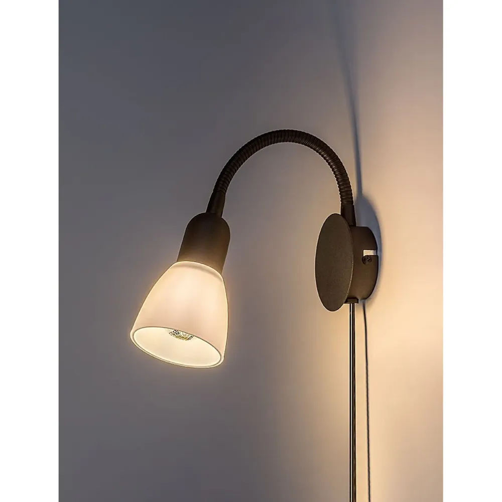 Applique Rabalux, spot, culot E14, IP20, noir, Soma