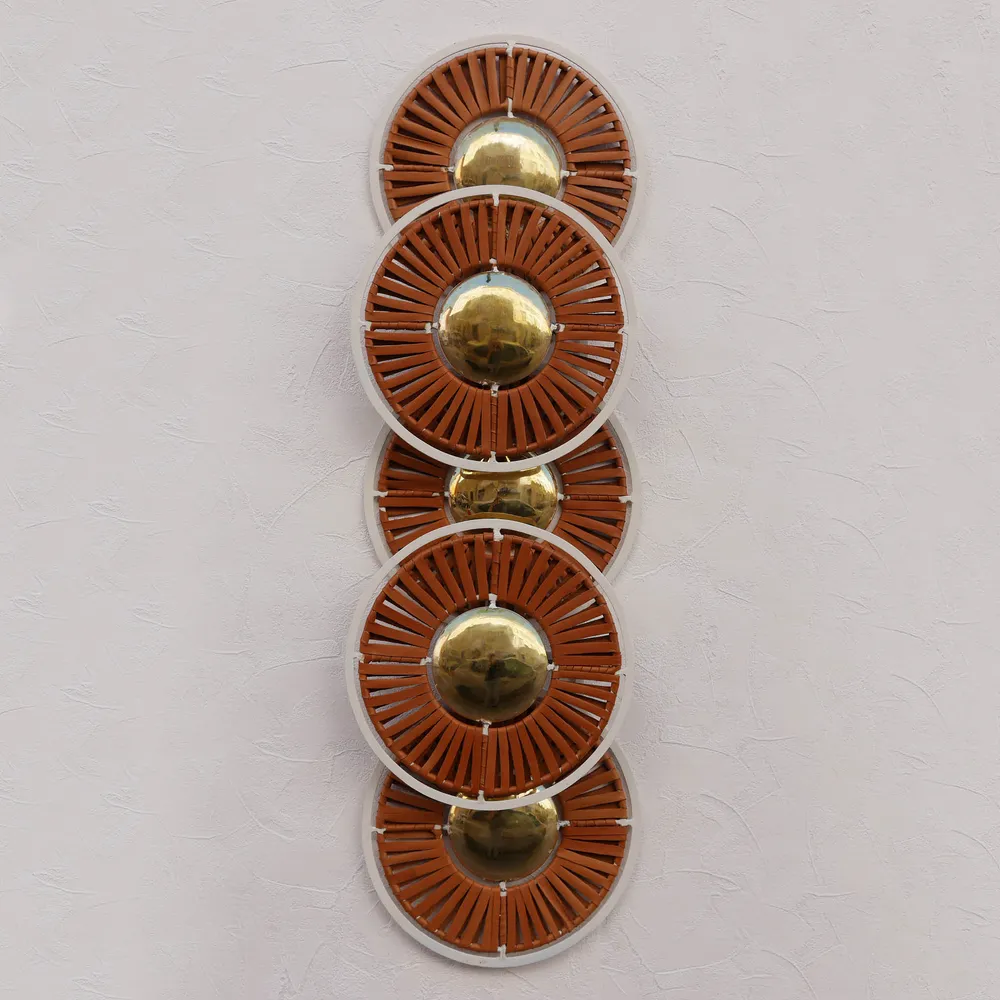 Applique 5 Ronds Cuir