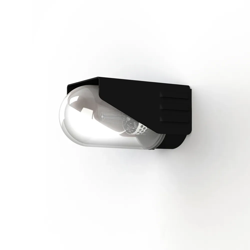 Applique RP195 N°1 Classe 3 Diffuseur clair Noir velours 113 153011113