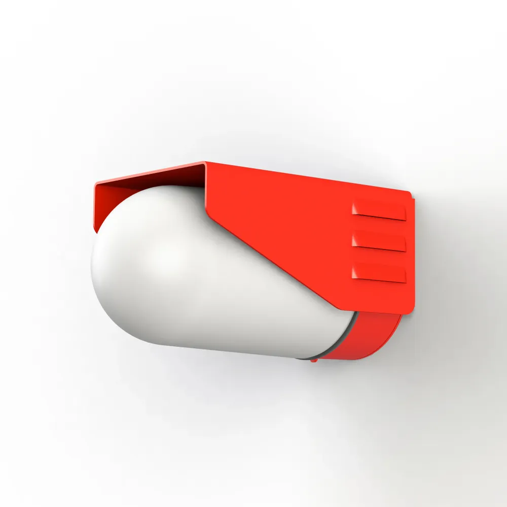 Applique RP195 T2 N°3 Classe 3 Verre dépoli Rouge 056 153016056