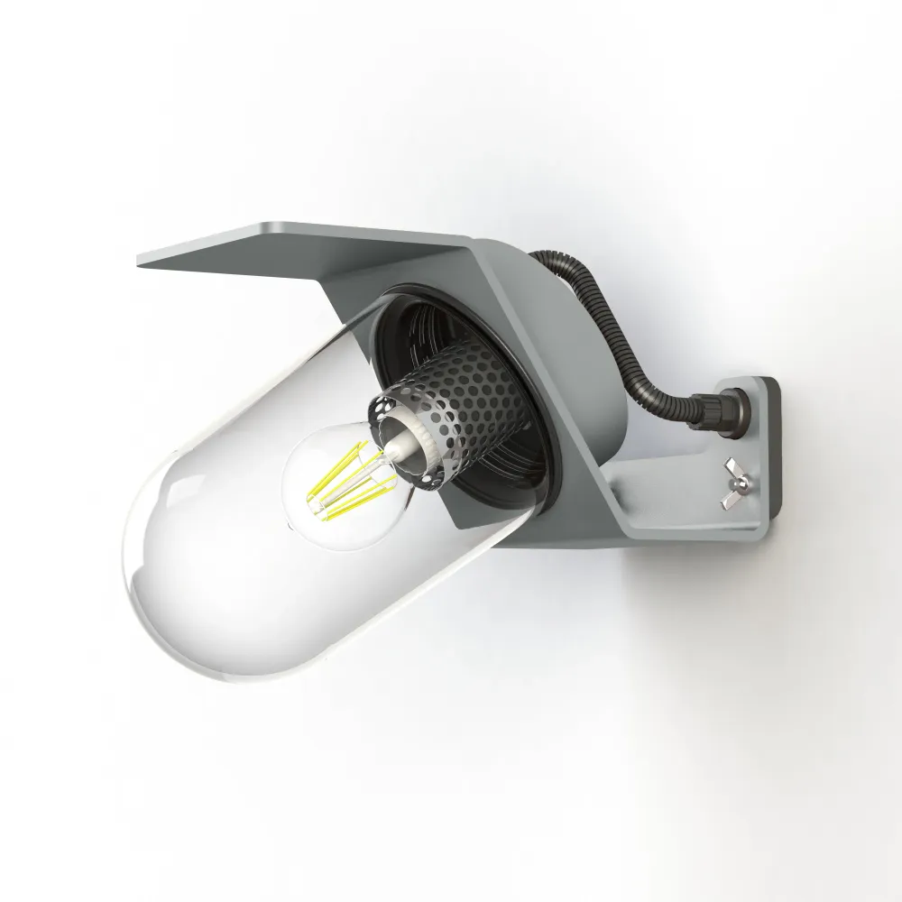 Applique Sherlock T2 N°3 Classe 3 Diffuseur clair Gris 105 154015105