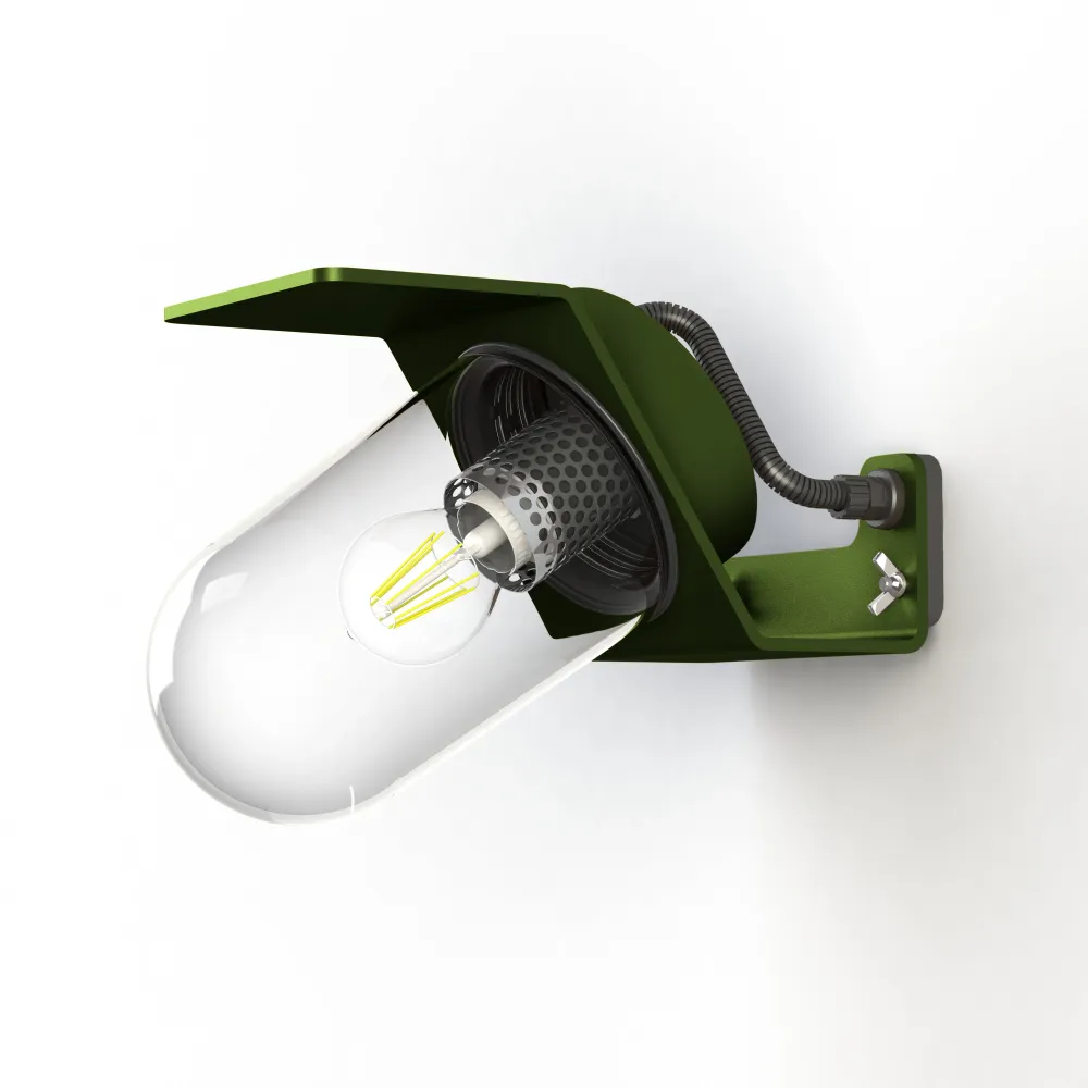 Applique Sherlock T2 N°3 Classe 3 Diffuseur clair Vert fougère 109 154015109