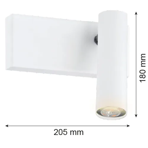 Applique murale d'appoint Argon Etna Plus 1L G9 H 18 cm White