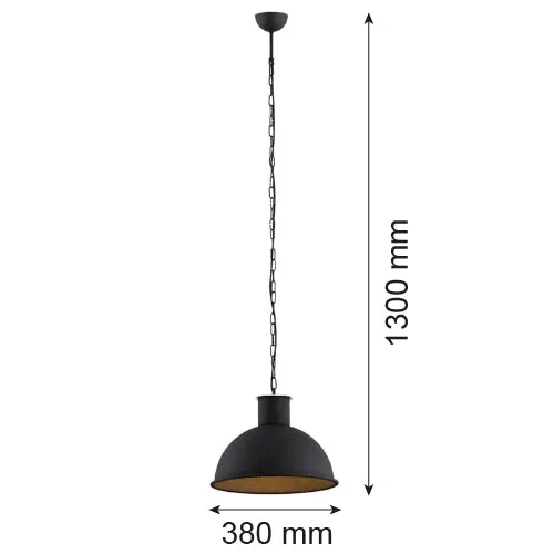 Argon Eufrat 1L suspension E27 H 130cm Black