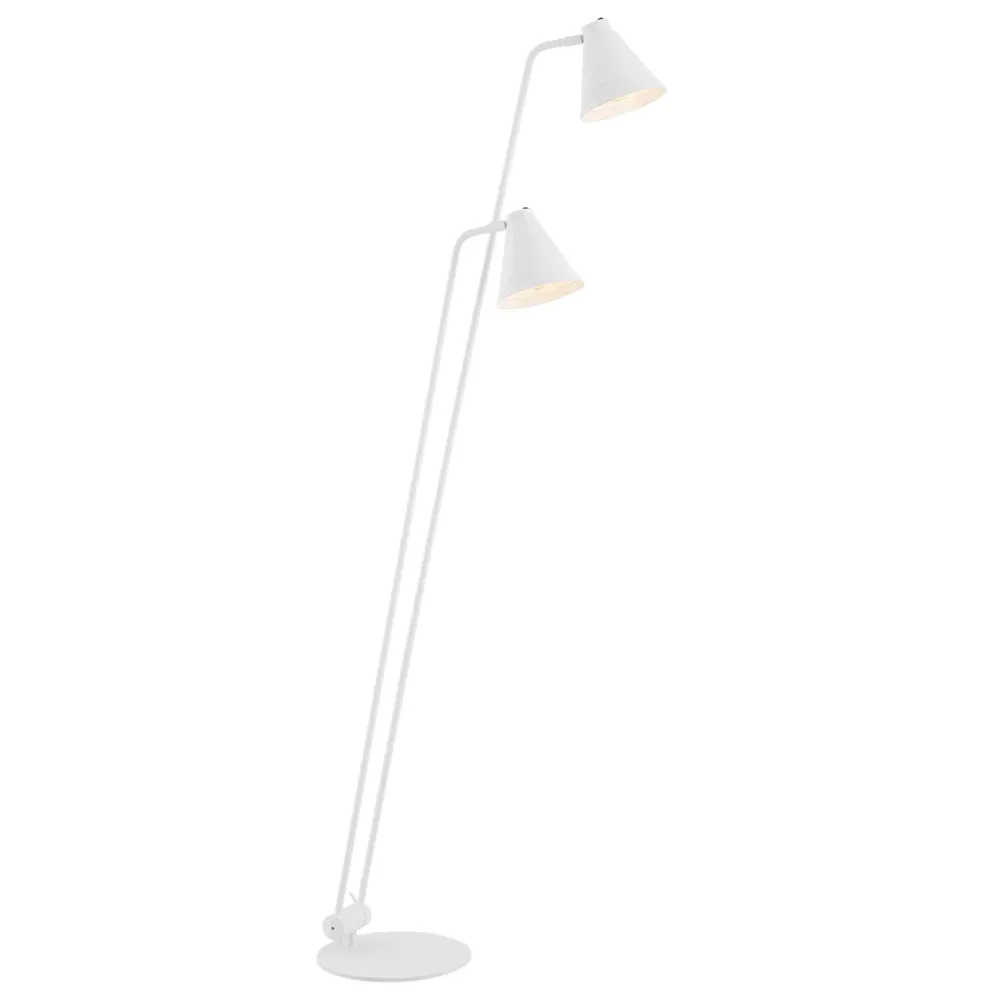 Lampadaire Argon Avalone 2L E27 H 168 cm White