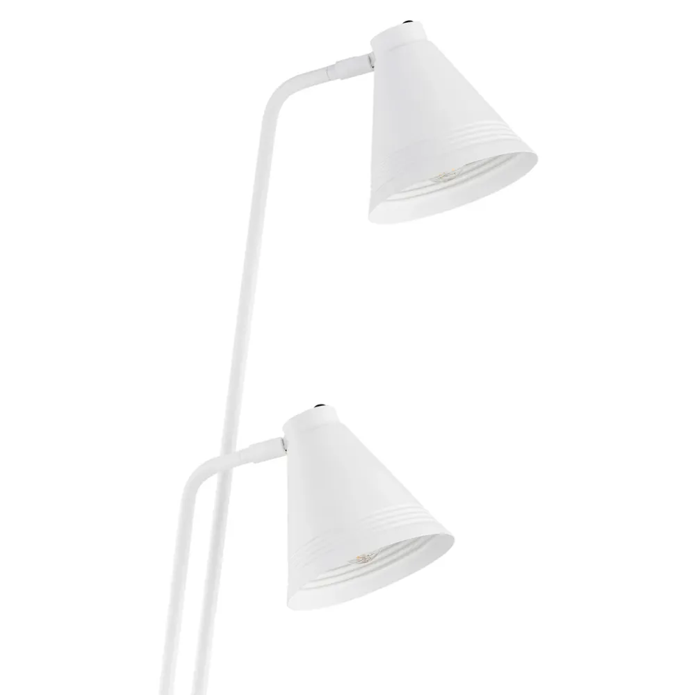 Lampadaire Argon Avalone 2L E27 H 168 cm White