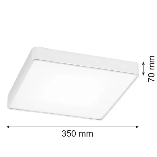 Plafonnier encastré Argon Ontario 2L E27 W 25-45 cm White