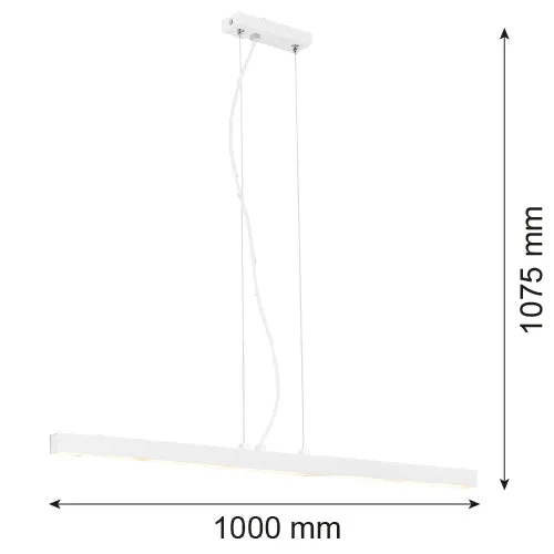 Projecteur sur rail Argon Vermont 1L, hauteur 107,5 cm White