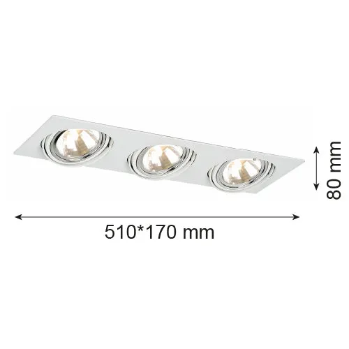 Spot encastré Argon Olimp 3L G9 H 8 cm White