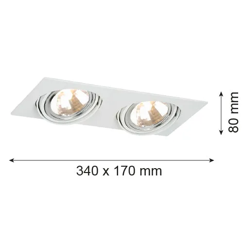 Spot encastré Argon Olimp 2L G9 H 8 cm White