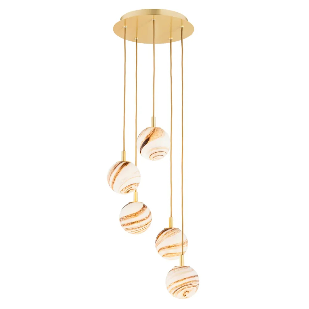 Suspension Argon Aruba 5L E14 H 139,5 cm