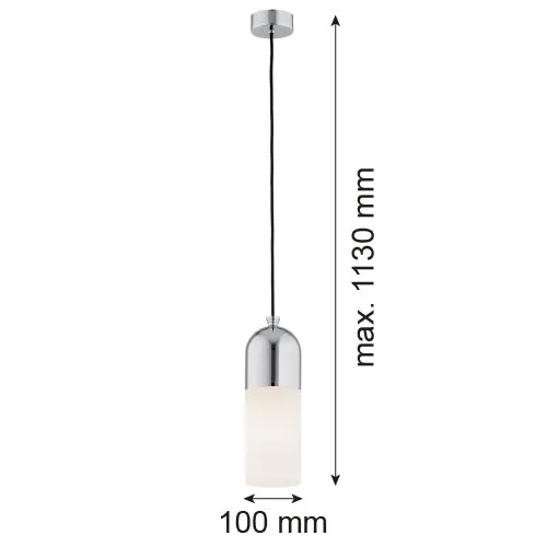 Suspension Argon Burgos 1L, douille E27, hauteur 113 cm