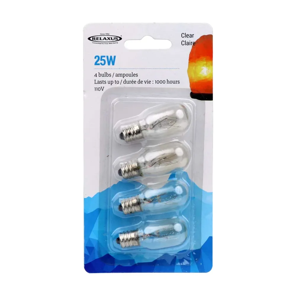 Déco Maison - Lampe de Sel de l'Himalaya - Ampoules Transparentes de Rechange Arômes & Évasions