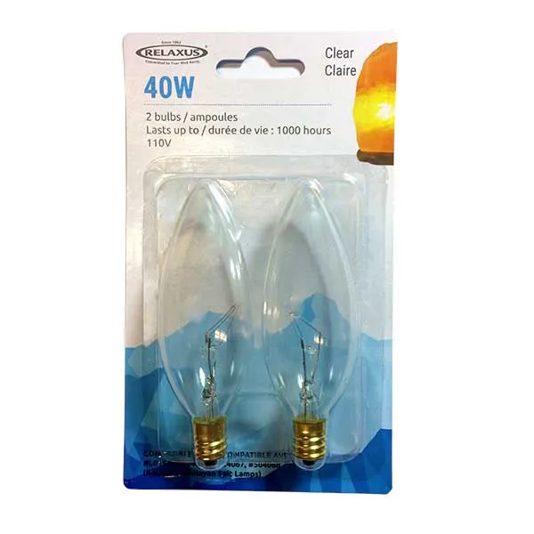 Déco Maison - Lampe de Sel de l'Himalaya - Ampoules Transparentes de Rechange Arômes & Évasions