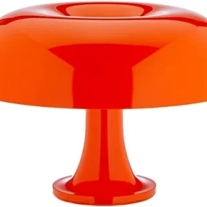 Artemide Nessino Orange. Lampe de table avec abat-jour. Luminaire en polycarbonate à émission de lumière diffuse. Fabriqué...