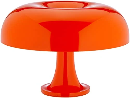 Artemide Nessino Orange. Lampe de table avec abat-jour. Luminaire en polycarbonate à émission de lumière diffuse. Fabriqué...