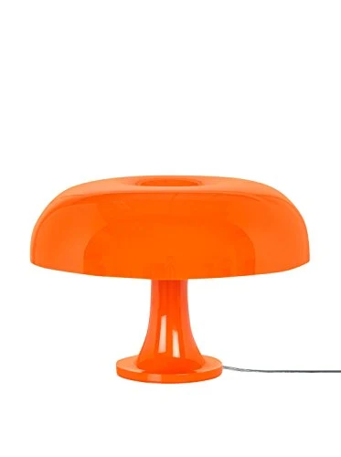 Artemide Nessino Orange. Lampe de table avec abat-jour. Luminaire en polycarbonate à émission de lumière diffuse. Fabriqué...