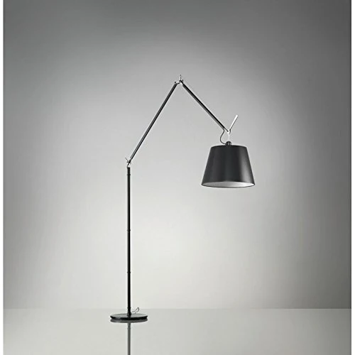 Lampadaire Artemide Tolomeo Mega base de corps avec la tige et diffuseur - 360 mm, Dimmable, Noir, Noir, Tissu noir