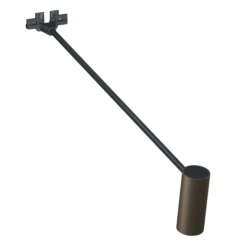 Spot sur tige 50 cm bronze Illume Duo Rail - Accrochage et éclairage tableau Artiteq